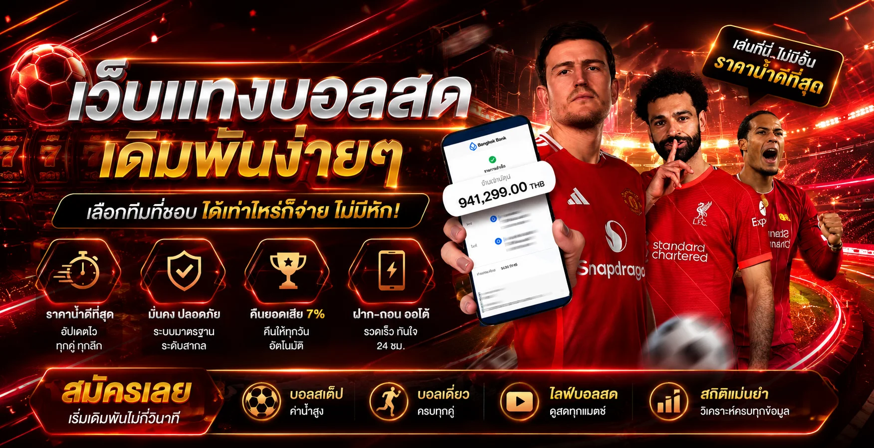 แทงบอลออนไลน์ MARTIN VIP ราคาบอลดีครอบคลุมทุกลีกดัง